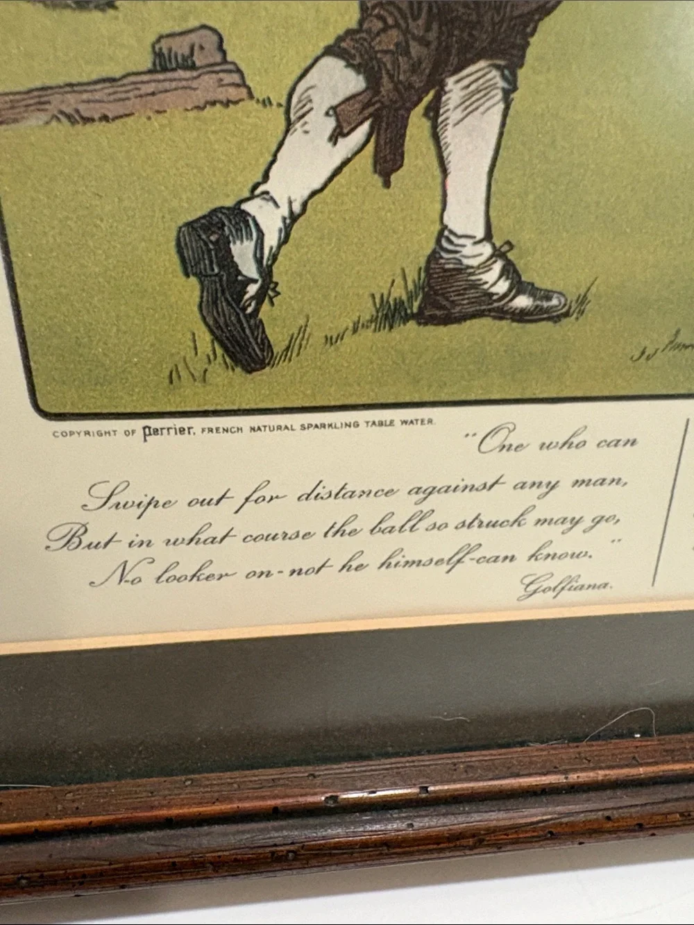 Perrier, Charles Crombie. Framed Golf Print - Rule XXIII